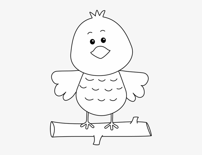 Detail Cute Bird Clipart Black And White Nomer 40