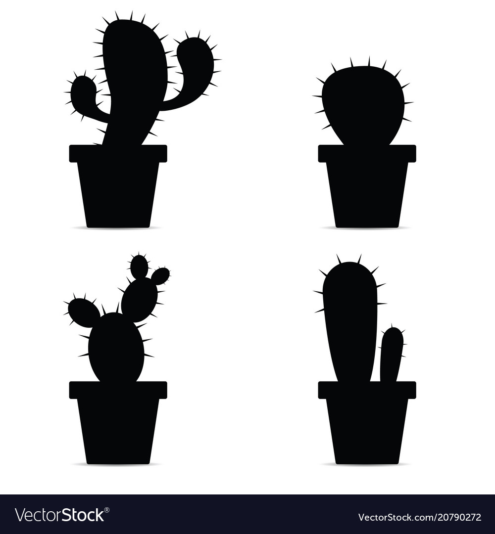 Detail Cute Cactus Silhouette Nomer 11