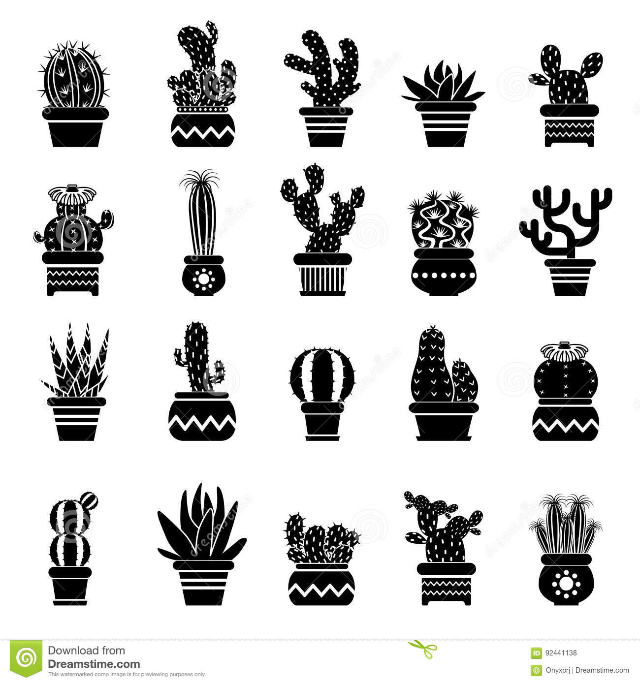 Detail Cute Cactus Silhouette Nomer 28