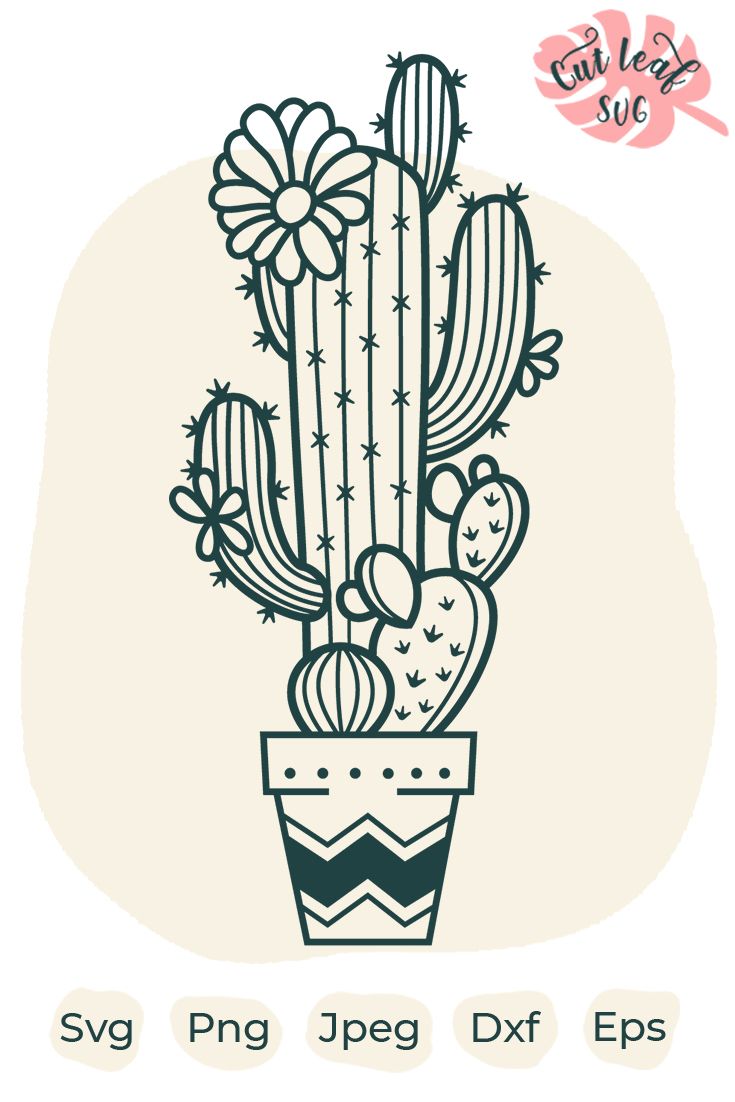 Detail Cute Cactus Silhouette Nomer 8