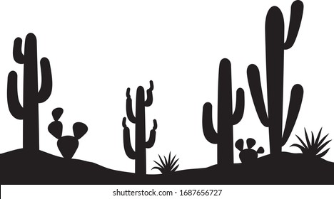 Detail Cute Cactus Silhouette Nomer 10