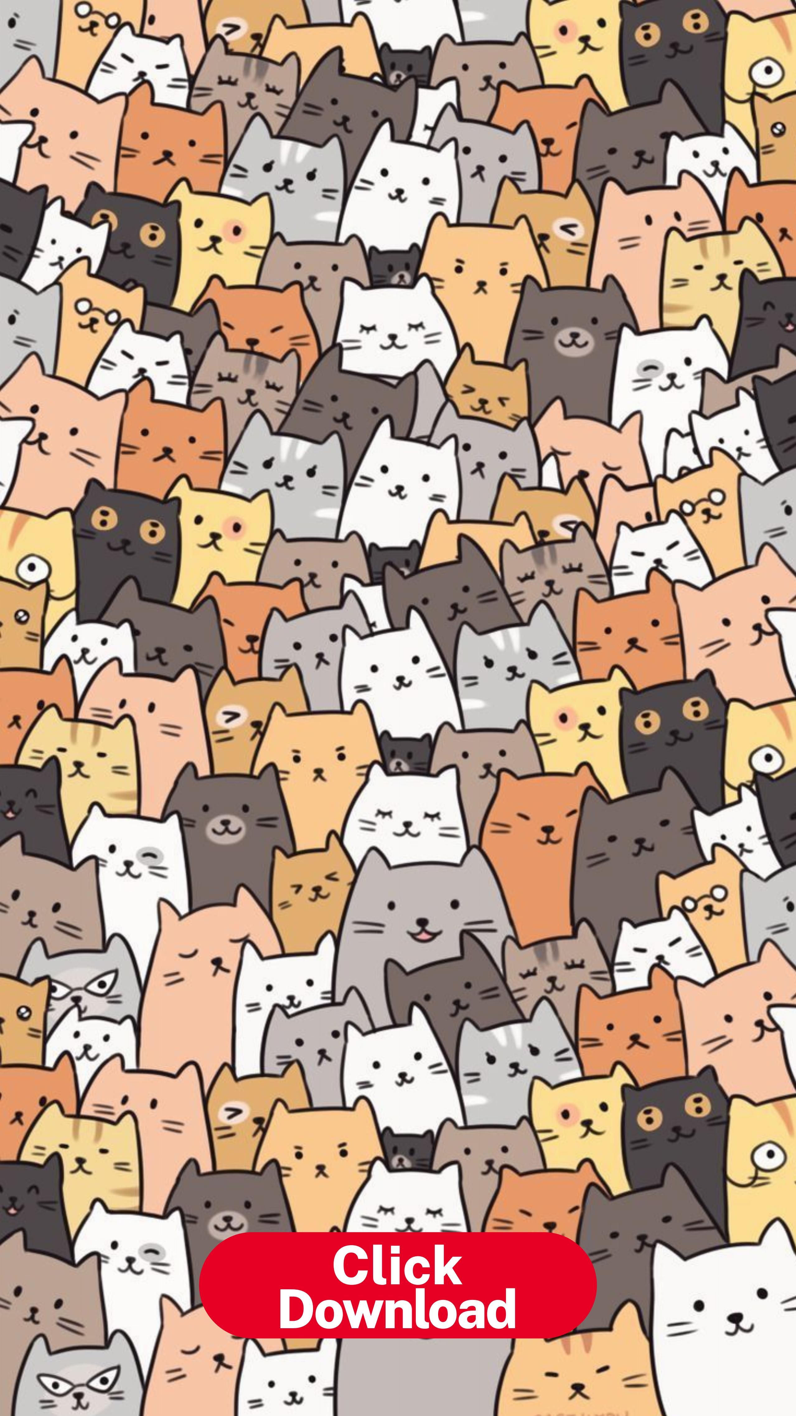 Cute Cat Cartoon Wallpaper - KibrisPDR