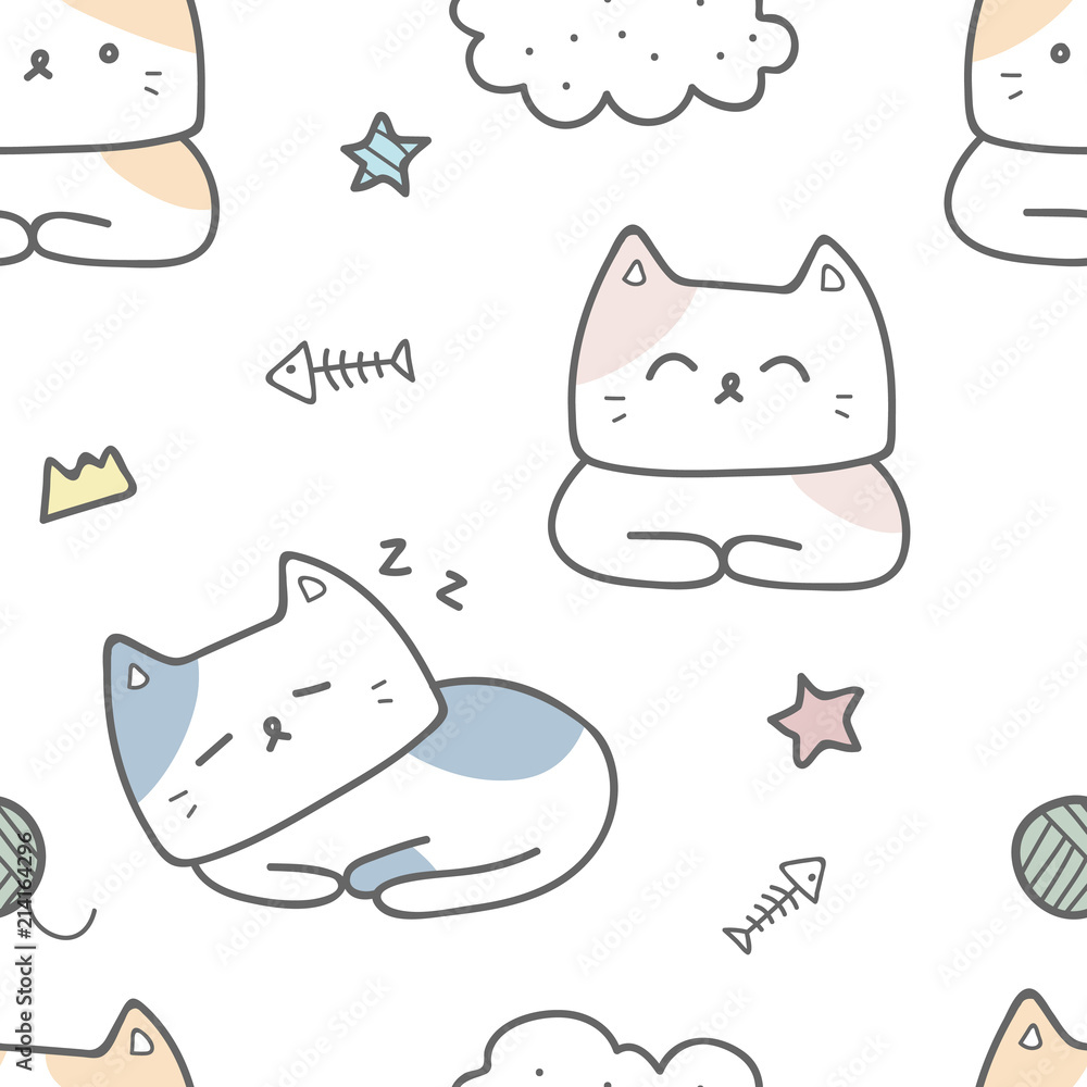 Detail Cute Cat Cartoon Wallpaper Nomer 13