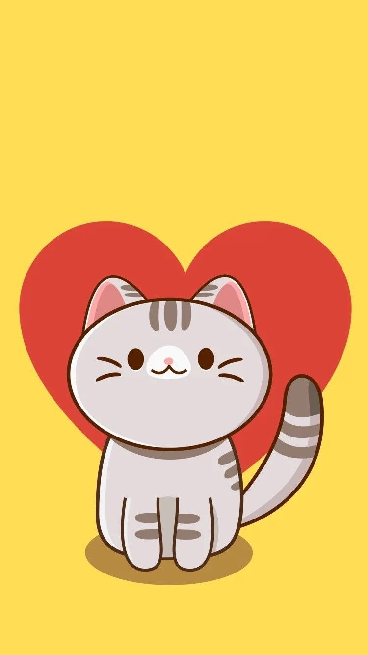 Detail Cute Cat Cartoon Wallpaper Nomer 20