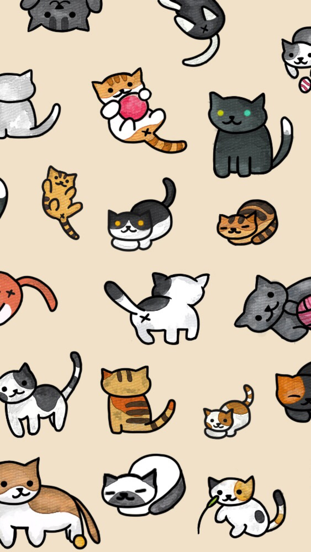 Detail Cute Cat Cartoon Wallpaper Nomer 47