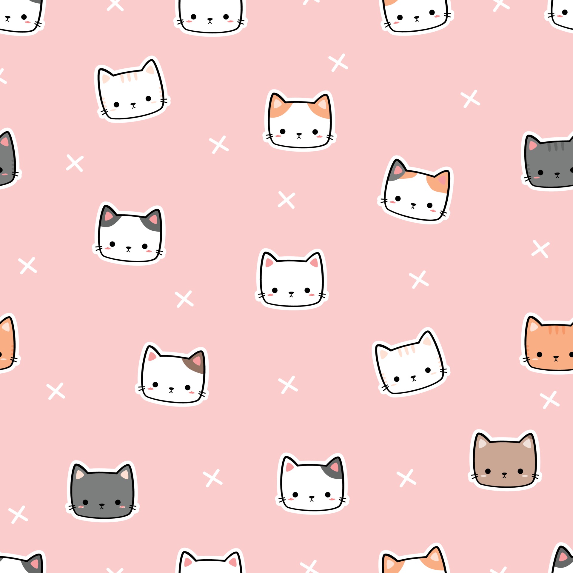 Detail Cute Cat Cartoon Wallpaper Nomer 7