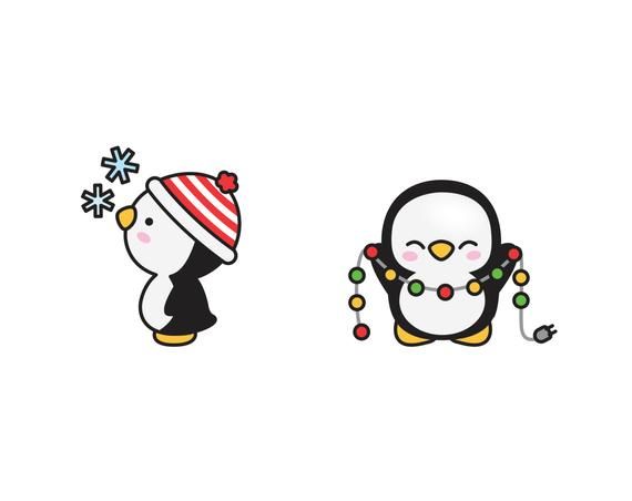 Detail Cute Christmas Penguin Clipart Nomer 15