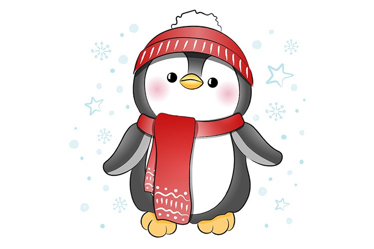 Detail Cute Christmas Penguin Clipart Nomer 3