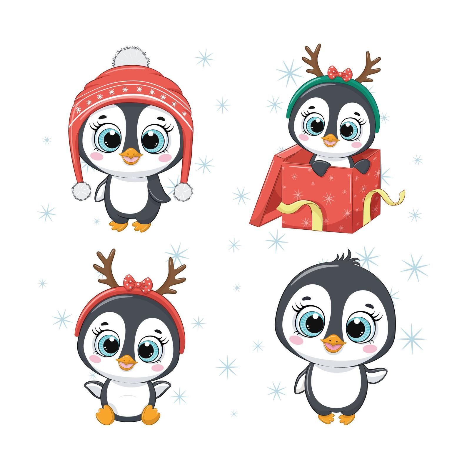 Detail Cute Christmas Penguin Clipart Nomer 45