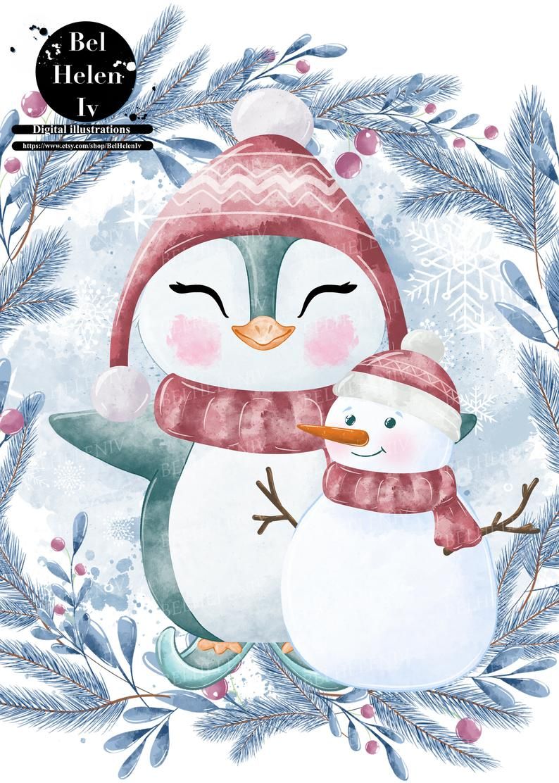 Detail Cute Christmas Penguin Clipart Nomer 52