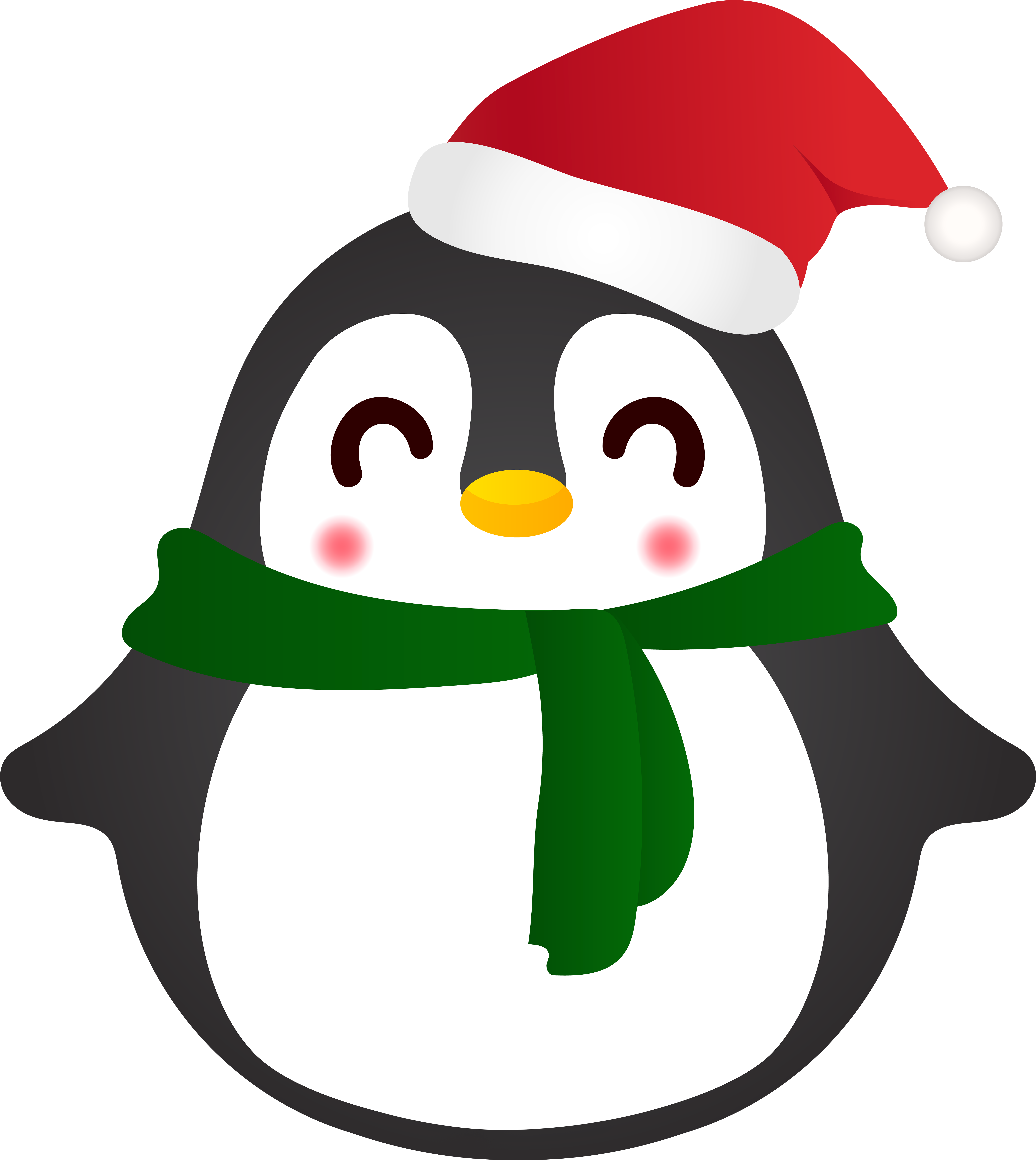 Detail Cute Christmas Penguin Clipart Nomer 10