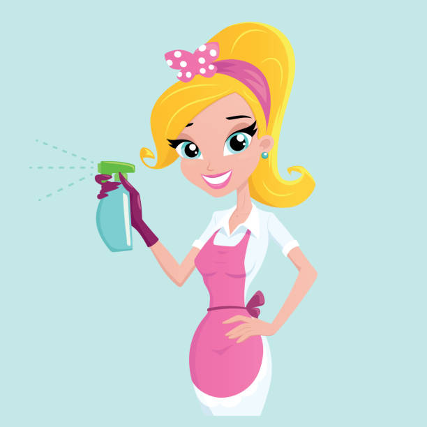 Cute Cleaning Lady Clipart - KibrisPDR