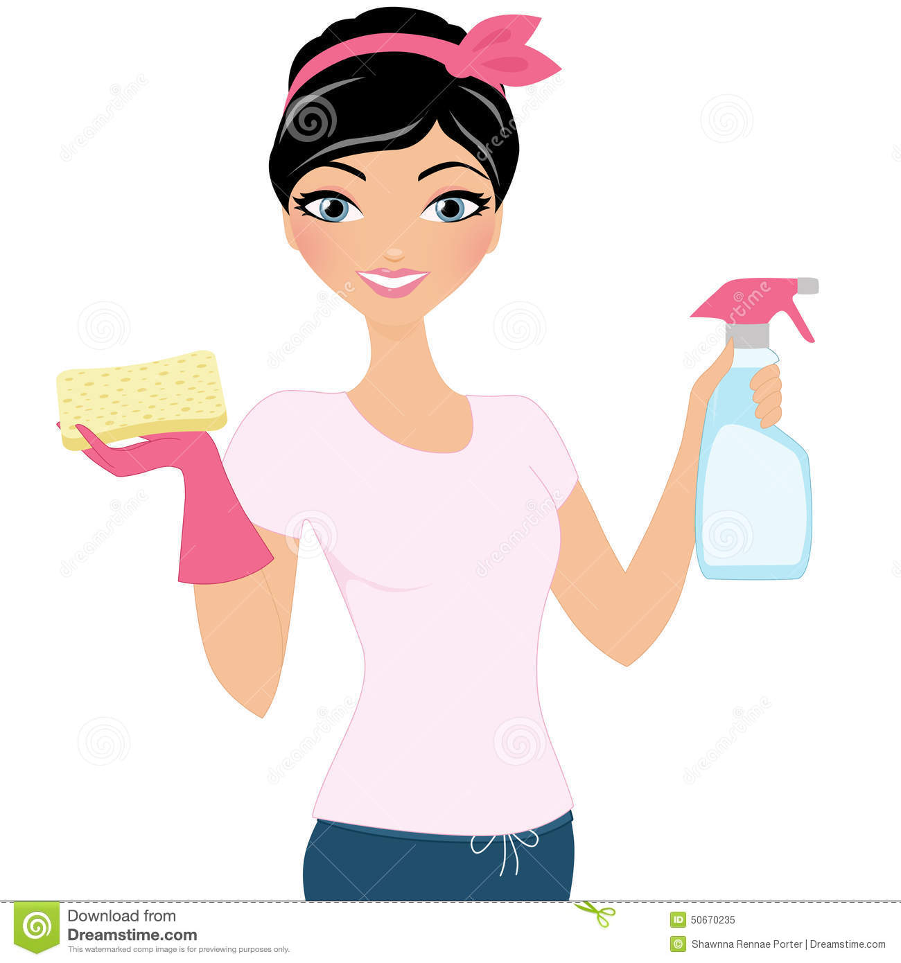 Detail Cute Cleaning Lady Clipart Nomer 2