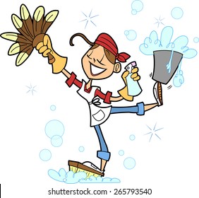 Detail Cute Cleaning Lady Clipart Nomer 34