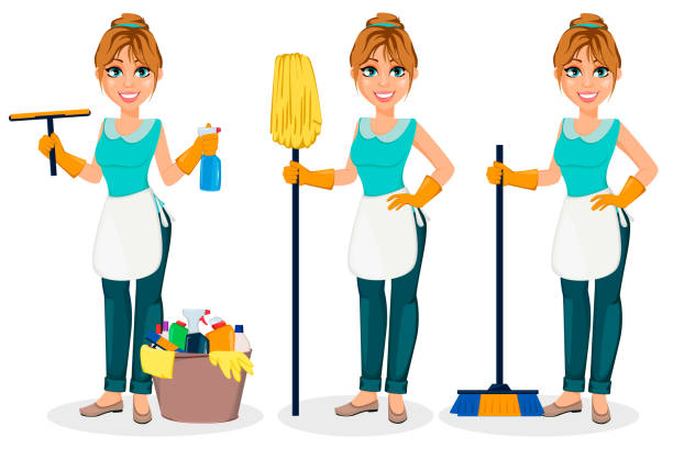 Detail Cute Cleaning Lady Clipart Nomer 8