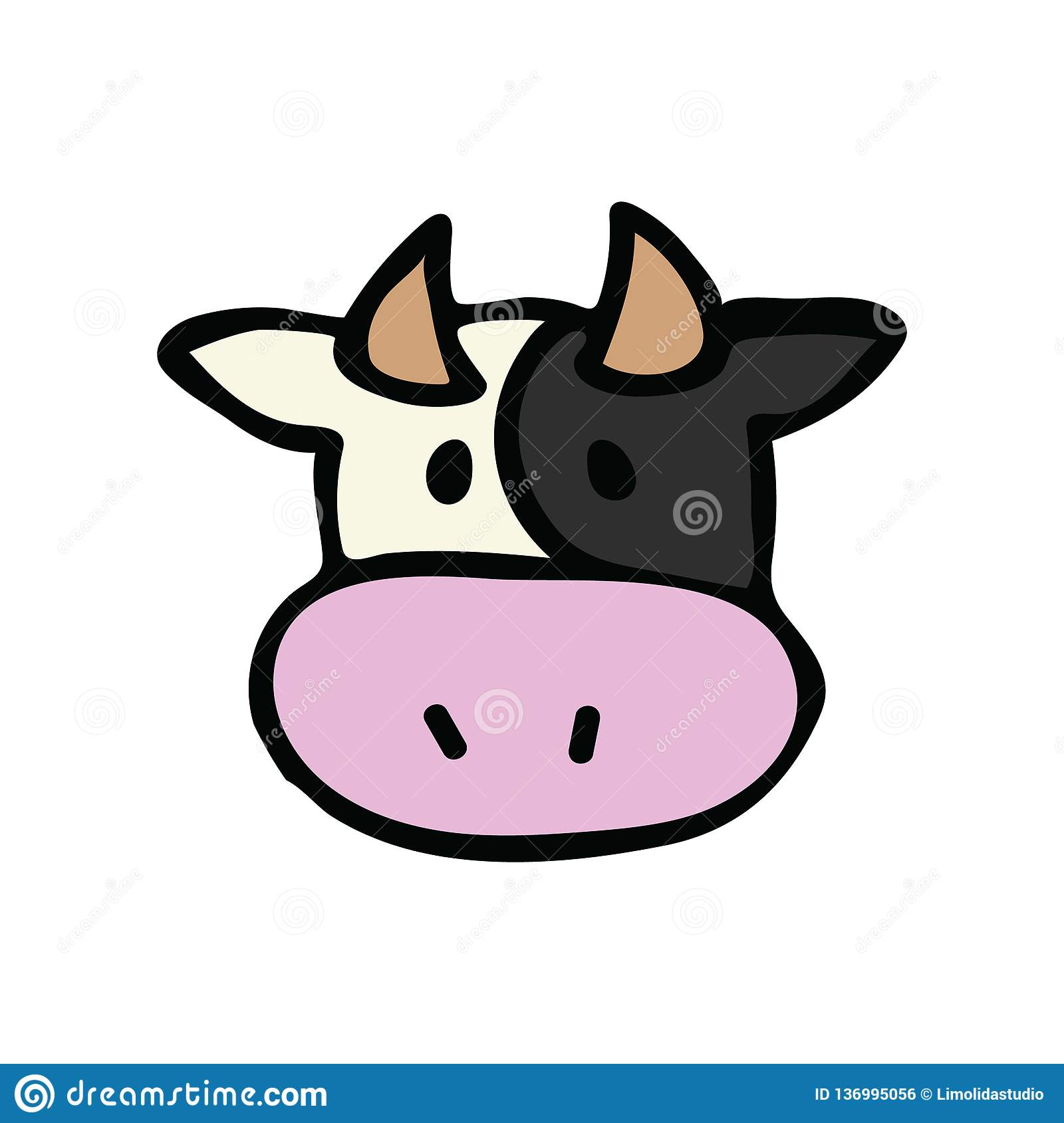 Detail Cute Cow Face Clipart Nomer 12