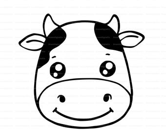 Detail Cute Cow Face Clipart Nomer 13