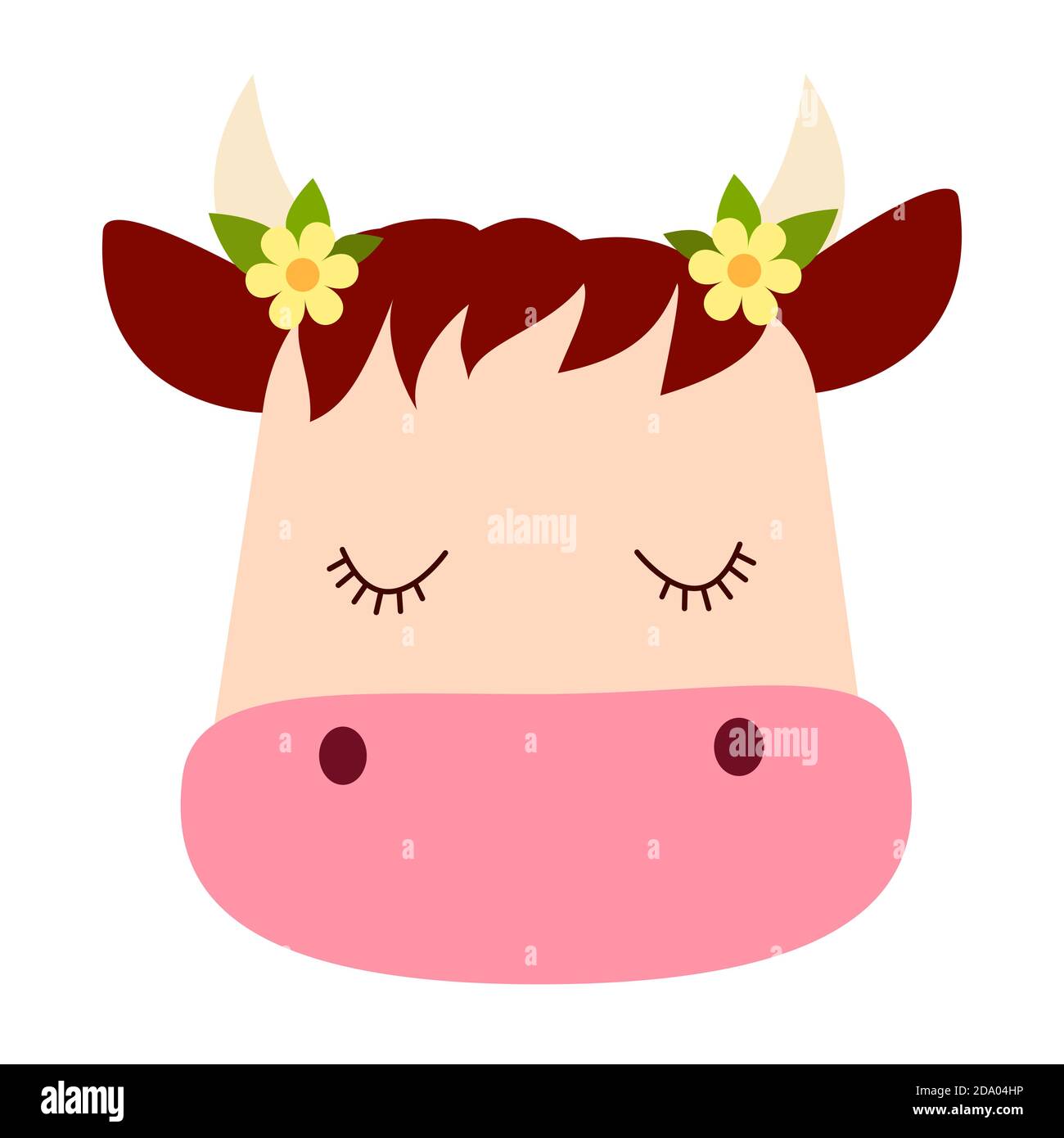 Detail Cute Cow Face Clipart Nomer 39