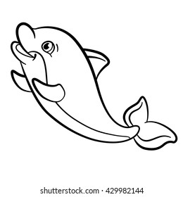 Detail Cute Dolphin Clipart Black And White Nomer 18