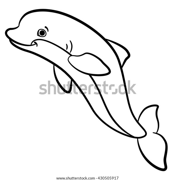 Detail Cute Dolphin Clipart Black And White Nomer 25