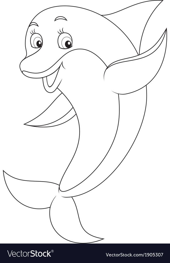 Detail Cute Dolphin Clipart Black And White Nomer 39