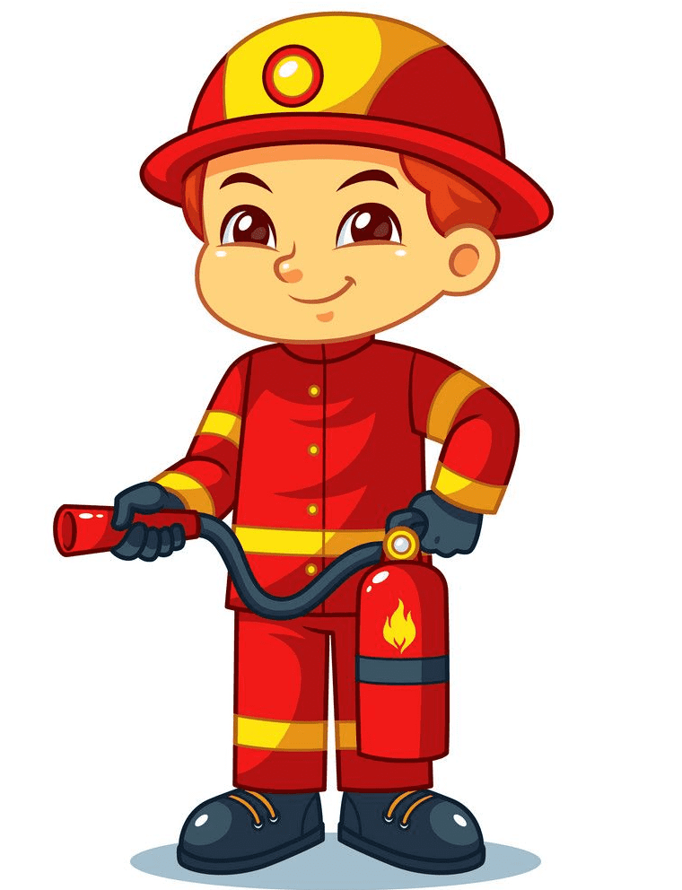 Download Cute Firefighter Clipart Nomer 3