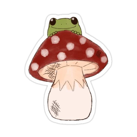 Detail Cute Frog With Mushroom Hat Nomer 50