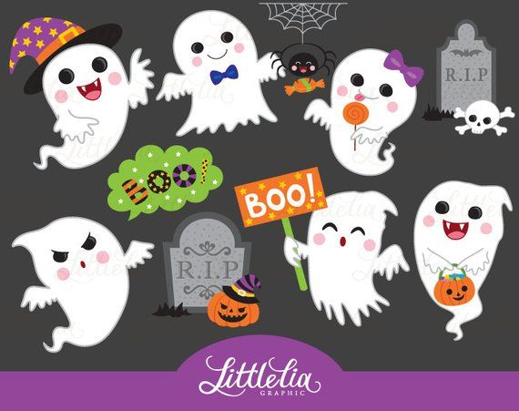 Detail Cute Halloween Ghost Clipart Nomer 5