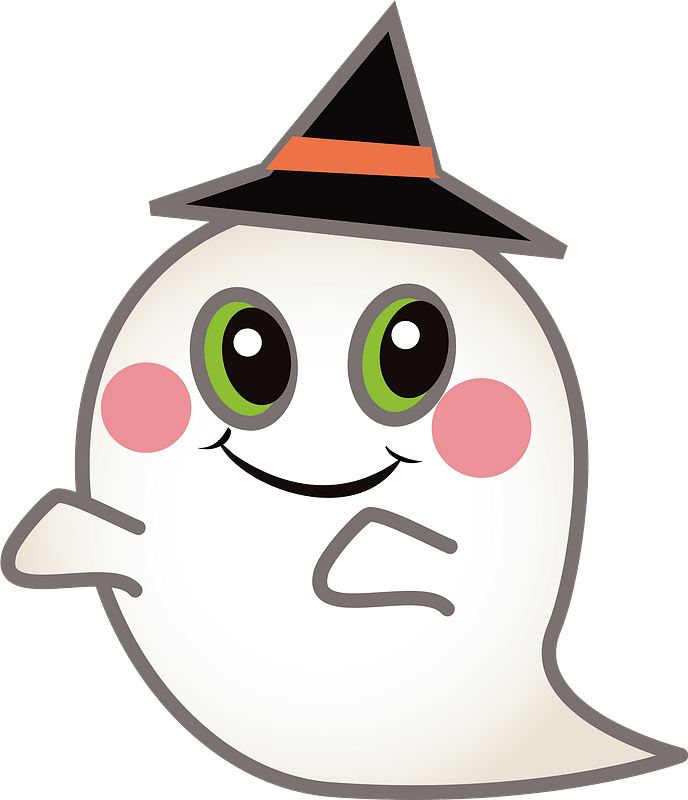 Detail Cute Halloween Ghost Clipart Nomer 45