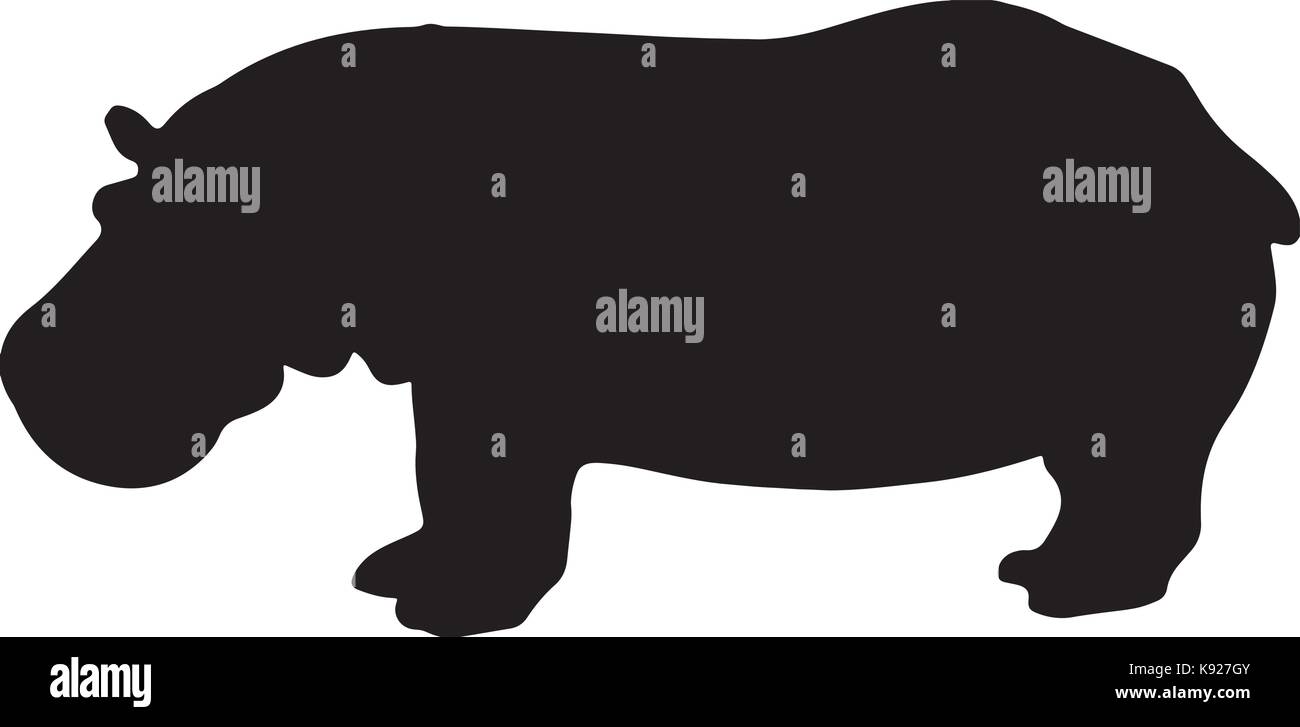 Detail Cute Hippo Silhouette Nomer 54