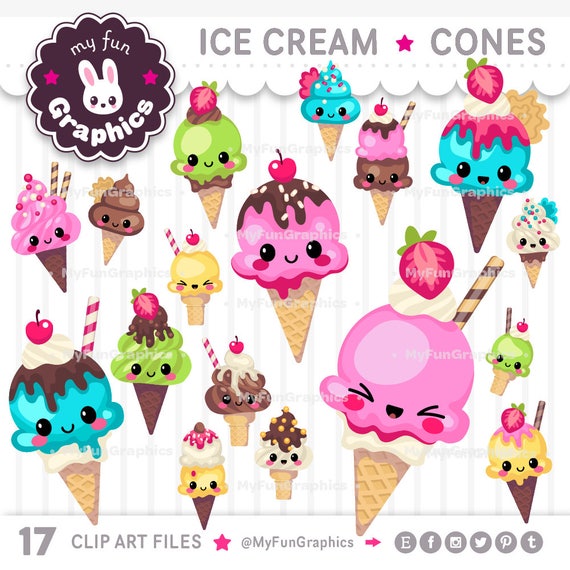 Detail Cute Ice Cream Cone Clipart Nomer 25