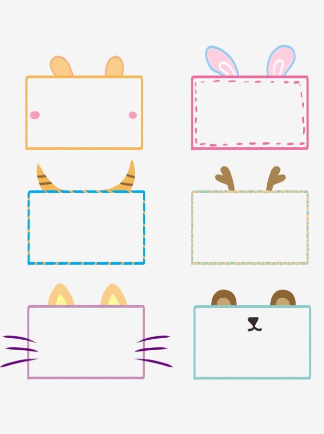 Detail Cute Label Frame Png Nomer 48