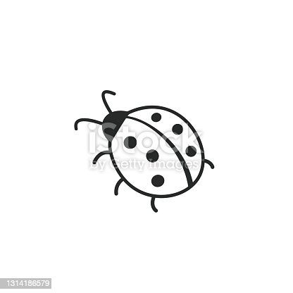 Detail Cute Ladybug Clipart Black And White Nomer 20