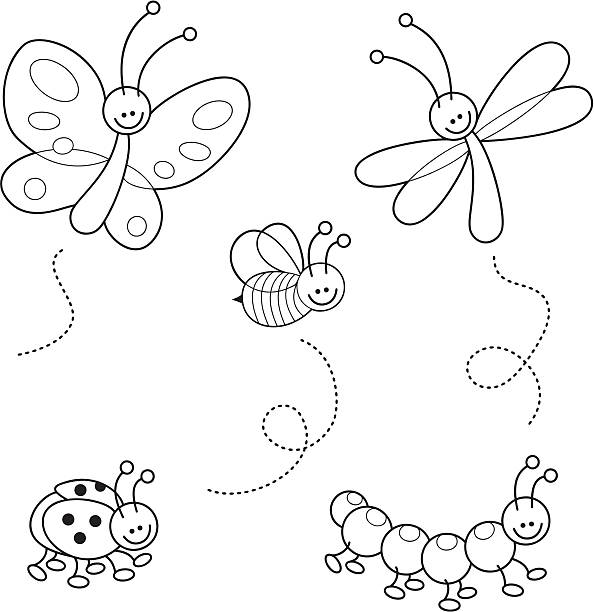 Detail Cute Ladybug Clipart Black And White Nomer 31