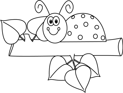 Detail Cute Ladybug Clipart Black And White Nomer 38