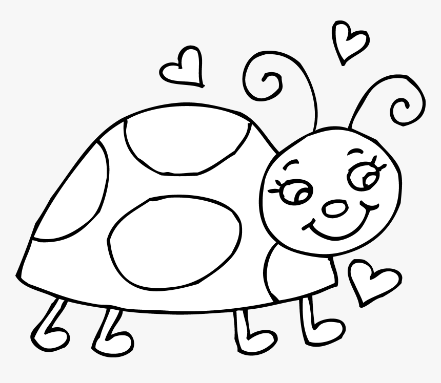 Detail Cute Ladybug Clipart Black And White Nomer 7