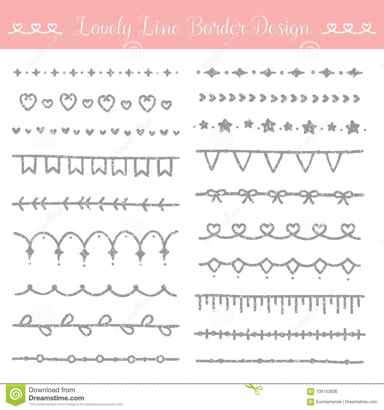 Detail Cute Line Border Nomer 2