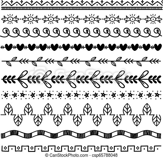 Detail Cute Line Border Nomer 13