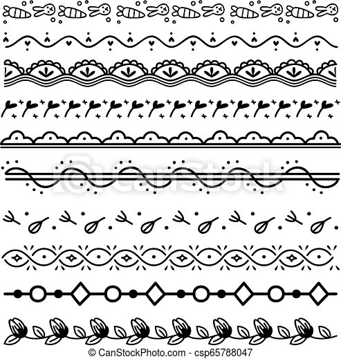 Detail Cute Line Border Nomer 20