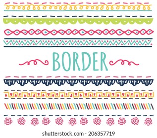 Detail Cute Line Border Nomer 24