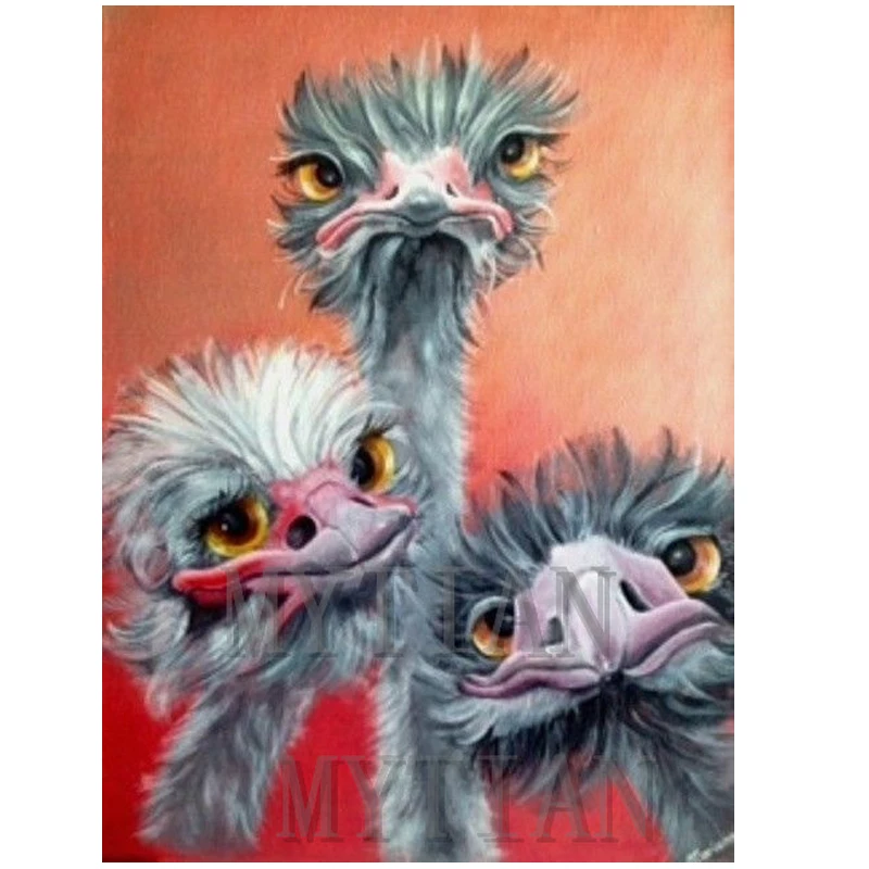 Detail Cute Ostrich Painting Nomer 16