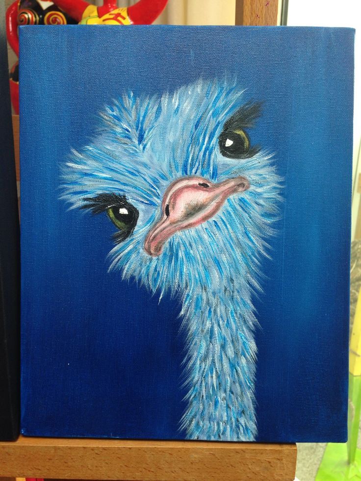 Detail Cute Ostrich Painting Nomer 18