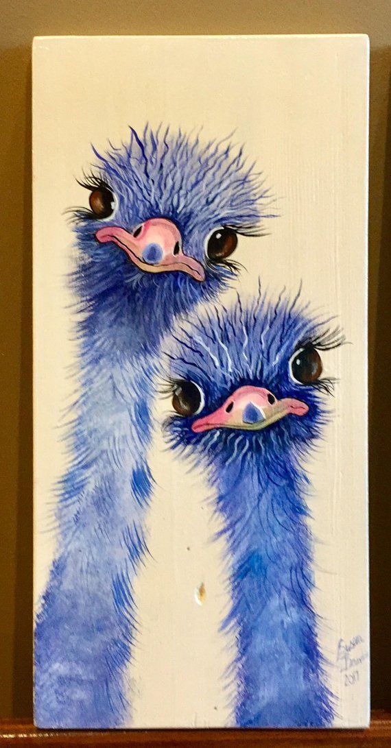 Detail Cute Ostrich Painting Nomer 6