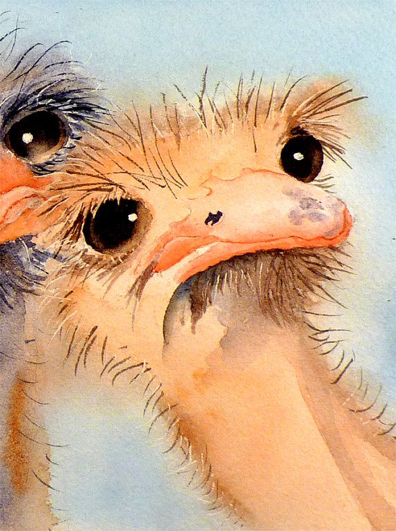 Detail Cute Ostrich Painting Nomer 56