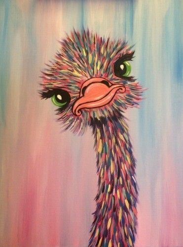 Detail Cute Ostrich Painting Nomer 58