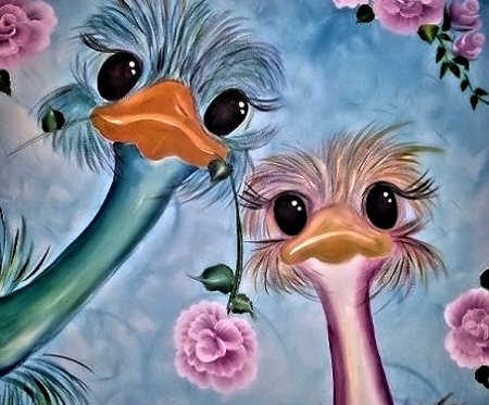 Detail Cute Ostrich Painting Nomer 59