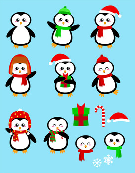 Detail Cute Penguin Christmas Clipart Nomer 24
