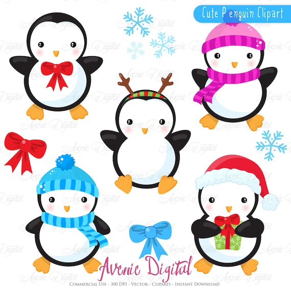Detail Cute Penguin Christmas Clipart Nomer 28