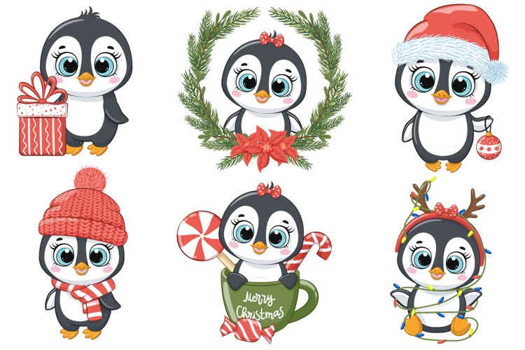 Detail Cute Penguin Christmas Clipart Nomer 4