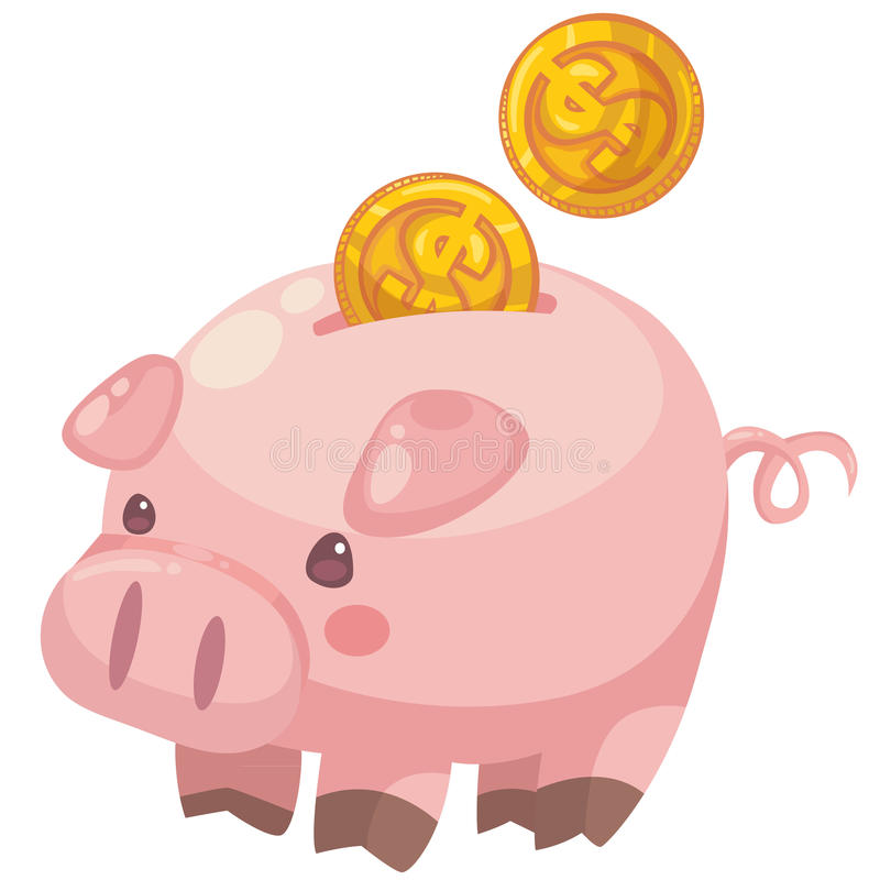 Cute Piggy Bank Clipart - KibrisPDR